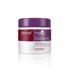 Karseell 500ml 보라색 헤어 마스크 전문은 금발 실버 그레이 강조 헤어를 놋쇠 노란색 톤 중화시킵니다, 02 Purple hair mask, 1개