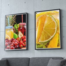여름 과일 사진 포스터 주방 쿠킹 스튜디오 렌탈 요리 인테리어 디자인 액자, 02_2번 포스터