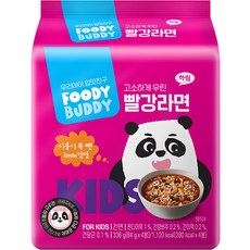 푸디버디 빨강라면, 84g, 4개