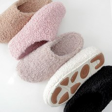 쏙딱 발편한 통굽슬리퍼 겨울용 키높이 털슬리퍼 털실내화