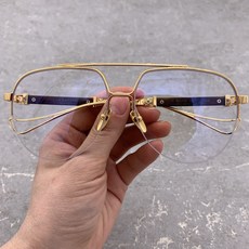 하우스브랜드 초경량 금속테 뿔테 안경 티타늄 가벼운 남녀공용 하금테 썬글라스
