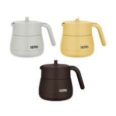 써모스 찻주전자 진공 보온주전자 450ml TTE-450 스테인리스 차거름망포함 단열티포트, 베이지, 베이지, 1개