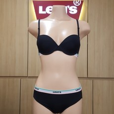 리바이스 바디웨어 리바이스바디웨어 삼색밴드 브라팬티세트 BK LSWBW560 LSWPW560