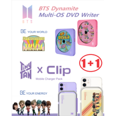 BTS Goods 1+1 ( BTS DVD Writer + TinyTAN 보조배터리 ), 핑크, 캐릭터