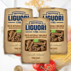 리구오리 유기농 통밀 펜네 리가테 N42 파스타면, 3개, 500g