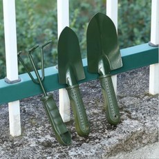 3개입 작은 정원 가꾸기 핸드삽 가벼운 인체공학적 손잡이 도구 세트 화분용 식물 도구소, Green