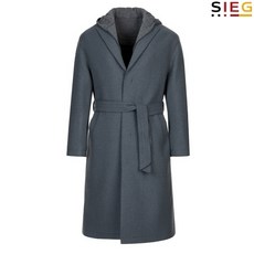 SIEG 프리미엄 울 후드 블루 코트 (PWHAX7058)