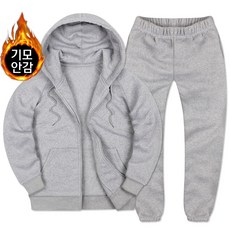 남녀공용 기모 트레이닝복 세트 후드집업 조거팬츠 츄리닝 바지 겨울 트레이닝 남성 빅사이즈