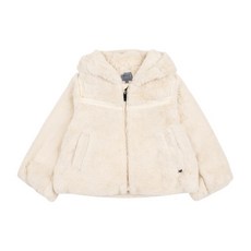빈2 아동 여아 아이보리 퍼 점퍼 BX56JP01IV