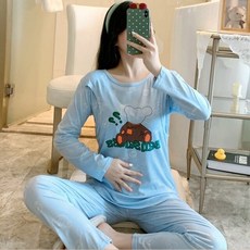 임산부 잠옷 임부잠옷 수유잠옷 임산부잠옷 수유복 홈웨어 모유 수유 의류 가을 겨울 긴