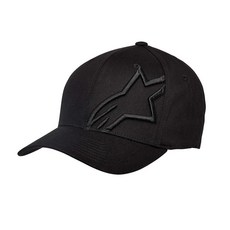 Alpinestars Standard Corp Shift 2 곡선형 챙 모자 네이비/골드 Lg/XL 멀티 원 사이즈, Large-X-Large, Black/Black