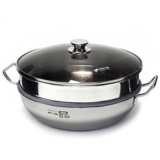 키친아트 일품 통3중 2단 찜냄비 36cm 인덕션겸용 스텐304, 1개