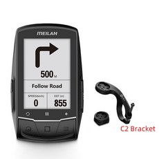 메이란속도계 meilan m1 gps navigation bike computer bluetooth ant ble4.0ant+ connect for cadence 방수 속도계, 검은색
