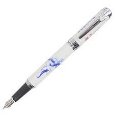 Abcsea Blue and White Porcelain Series Fountain Pen Genuine Ceramic w/Chinese Painting - Shrimp