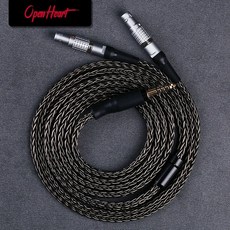 항공케이블 기계식 키보드 USB C타입 OPENHEART 초점 유토피아용 헤드폰 케이블 XLR 업그레이드 밸런스 은도금 16 코어 4.4mm 2.5mm 6.35mm 2m, 3.3.5mm stereo - 3.0m