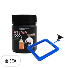이스타 탈각 알테미아 사료 치어전용 40g + 피딩링 사각형, 3세트, 60ml