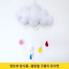 야외 캠핑 화이트 인디언 텐트 생일 장식 실내 남녀 놀이 작은 집 행사, 텐트엔 흰 구름 장식 - 집텐트