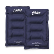 Fit & Fresh Cool Coolers 쿨러용 소프트 아이스 팩 2팩 유연한 스트레치 나일론 런치 박스 팩 도시락용 재사용 가능한 대형 냉동고 네이비 블루 213425, 미드나잇 블루