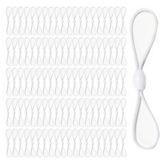 [어반하우스] 다용도 스트랩 키링 8자 고무줄 분실방지 고무끈 100p, 1세트, 화이트