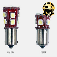 현이몰 12V 24V LED 전구 싱글 더블 순정 교체 차폭등 미등 라이트 자동차, 24V14발 싱글_화이트, 1개