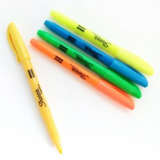 샤피 포켓 형광펜6컬러 4색형광펜, 12개입, FL.Yellow