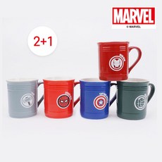 마블 머그컵 커플 홈카페 특별 감성 손잡이 물컵 2+1, (7357)헐크2개+랜덤