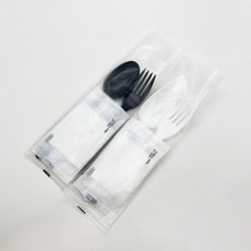 포크 3종세트(포크+나이프+물티슈) 500개입, 1개