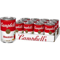 캠벨 농축 미네스트로네 수프 10.5온스 캔(12개입) Campbell's Condensed Minestrone Soup 10.5 Ounce Can (Case of 12), 1개, No option