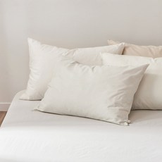 [JAJU/자주] 사계절 무형광 순면 베개 커버_70cmx50cm_화이트_화이트