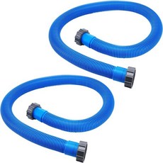 Apipi 직경 1.5 풀 펌프 교체 호스 지상 풀용 59 롱 Intex 필터 모래 및 염수 시스템용 2개흰색, Blue, 1개