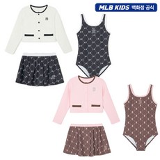 [MLB키즈] 다이아 모노그램 여아 프리미엄 래쉬가드 세트 7FSWM0143