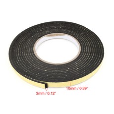 X Autohaux 자동차 날씨 스트리핑 테이프 폼 절연 단면 접착 16ft x 2/5 인치 x 3/25 인치, 3mm x 10mm, 1개