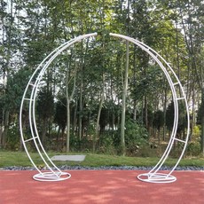 아치 철제 스탠드 프레임 웨딩 장식 행사 야외 등신대 화이트 가든 입구, 골드 1쌍 (2개 세트), 2개