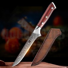  XINZUO 보닝나이프 다마스커스 6인치 뼈칼 발골 정육칼 전용가죽칼집 포함 YUN-06 