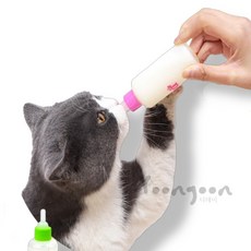 윤쓰샵 반려견 반려묘 실리콘 젖병 약병 아기젖병, 60ml