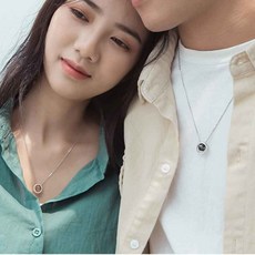 DoDower Dower 커 플 목걸이 더 블 링 남녀 학생 절친 장거리 연애 망 레 드 한국 판 심 한 개성 의 쇄골 체인 남자