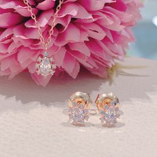 로제도르귀걸이목걸이세트