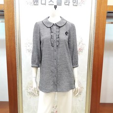 앤디스클라인 ** 단짝프릴 깅엄 체크 블라우스 A2 KBB 433A
