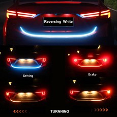 자동차 부품 후방 트렁크 후미등 동적 후진 경고 LED 스트립 12V 자동 추가 브레이크 방향지시등, Driving Dynamic, 1개