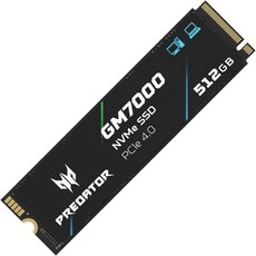 acer Predator GM7000 4TB M 2 SSD 2280 NVMe Gen4 내장 게이밍 PS5와 호환 7400MB s BL 9B R 107, 512GB