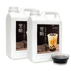 [천삼백케이] [메가커피] 써니 대만산 흑당시럽 브라운슈가 베이스 2.5kg 2개, 단품
