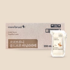 [비락] 코코브루니 콜드브루 바닐라라떼 200ml 12개입, 12개