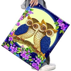 보석비즈십자수부엉이