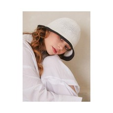 [슬리피슬립] [단독][unisex]LONG BRISBANE WHITE/BLACK BUCKET HAT - 슬리피슬립모자