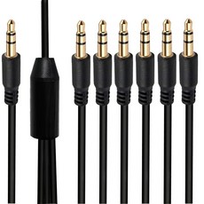 1+1 호환용품 컴퓨터 헤드셋용 AUX 케이블 분배기 어댑터 잭 3.5mm 1 수-2 5/6, 2개