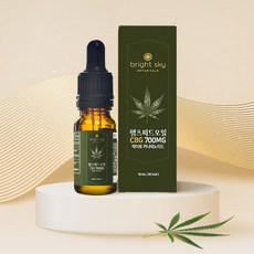 브라이트스카이 7% 햄프씨드오일 10ml CBD CBG 카나비노이드 대마종자유 오일, 1개