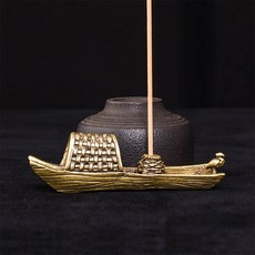 미니 향로 향꽂이 향홀더 황동 장식 소품, 배모양 향로