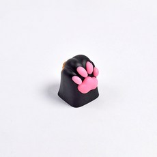 고양이 발 키캡 기계식 키보드 키캡Keycap HolyOOPS, 검은 부드러운 귀여운 파우더 실리콘, 황금 축복, 기본