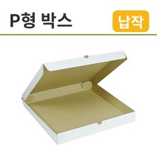 P형 납작박스 320 x 320 x 40mm 100개 택배박스 골판지 포장 책 음반 피자 상자