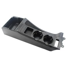 Compartimento central para coche Soporte para vasos soporte para botella de bebida bandeja para mone, 검정
